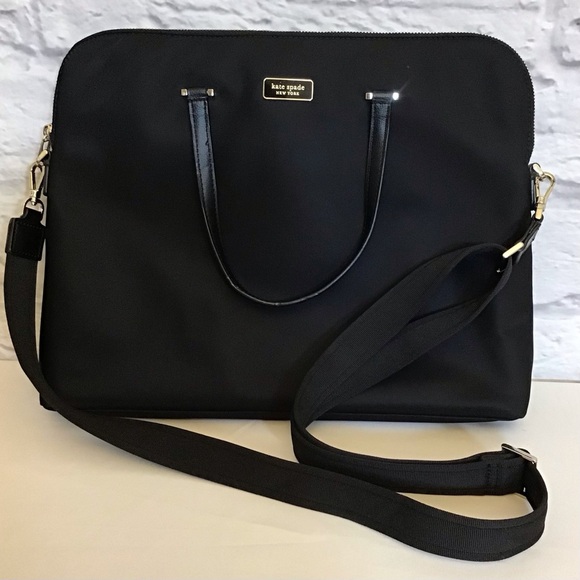 Kate Spade Dawn Laptop Bag Zipper Closure Crossbody Strap Black Logo Retail $319 - Picture 11 of 11